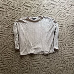 Simply Vera Vera Wang Cream Ribbed Knit Top